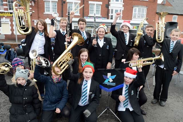 Shirebrook Academy Band, who are to perform alongside the Hallé Orchestra