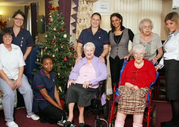 Leen Valley Care Home residents and staff.