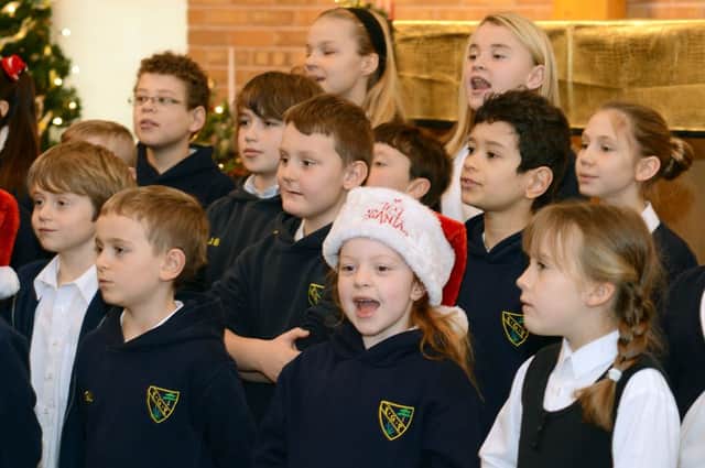 Forest Glade Choir entertain visitors to Skegby Methodist Church Christmas tree fesitval at it's opening last Thursday.