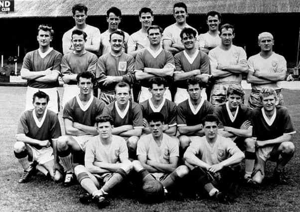 Mansfield Town 1962-63

Left to right. Back Row;  Richards, Hall (B), Toon, Phillips and Humble 
Third  Row; Straw, Nimmo, Treharne, Gill, Coates, Chapman (R) and Chapman (S) 
Second Row: Bell, Hollett, Wagstaff, Parton, Jones (M), Thomlinson and Cutts 
Seated; Ward, Morris and Askey