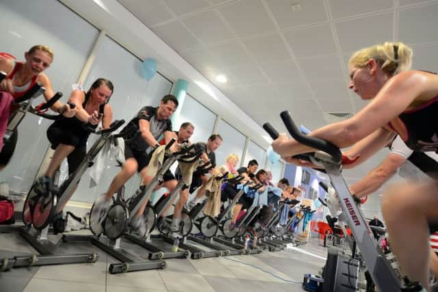 Leisure centre users and instructors get in spin with their charity fundraiser which raised money for the Wish Upon a Star charity at the Lamas Leisure Centre on Saturday.