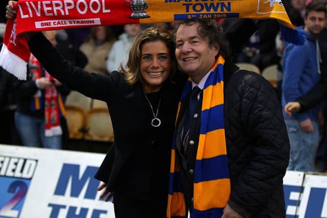 Mansfield Town's owner John Radford alongside wife and chief executive Carolyn Radford.