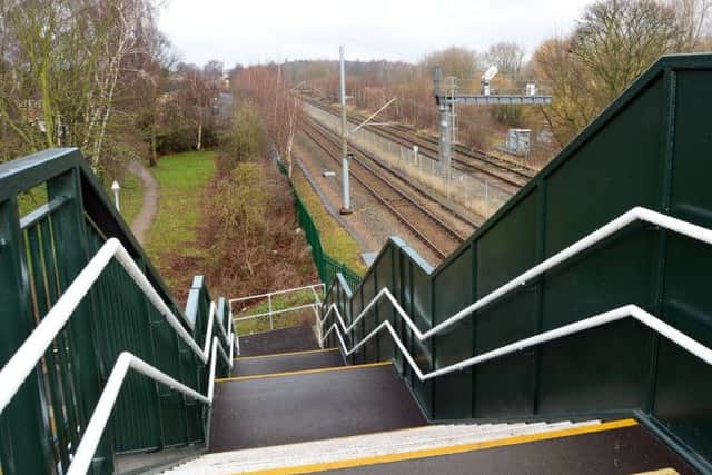 The bridge over the tram and train lines in Hucknall where Lynsey Inger was killed.