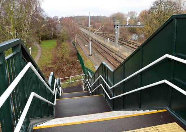 The bridge over the tram and train lines in Hucknall where Lynsey Inger was killed.