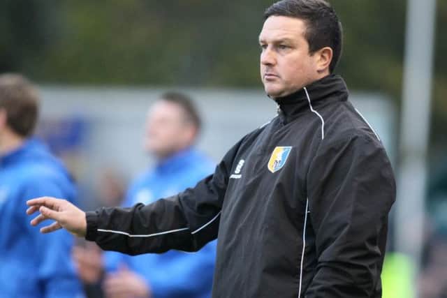 Mansfield Town's manager Paul Cox  -Pic by:Richard Parkes
