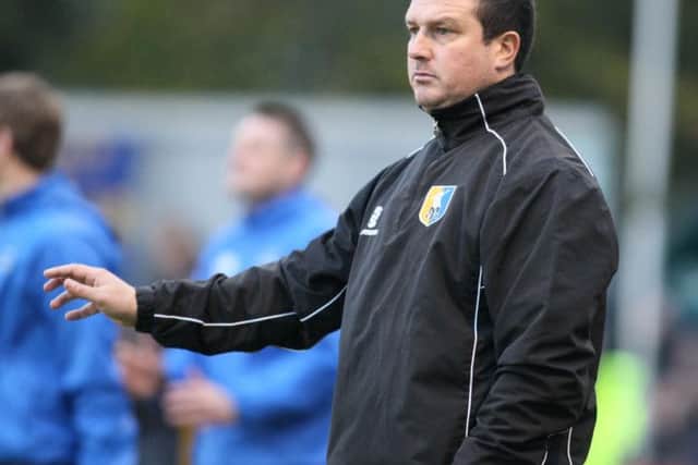 Mansfield Town's manager Paul Cox  -Pic by:Richard Parkes