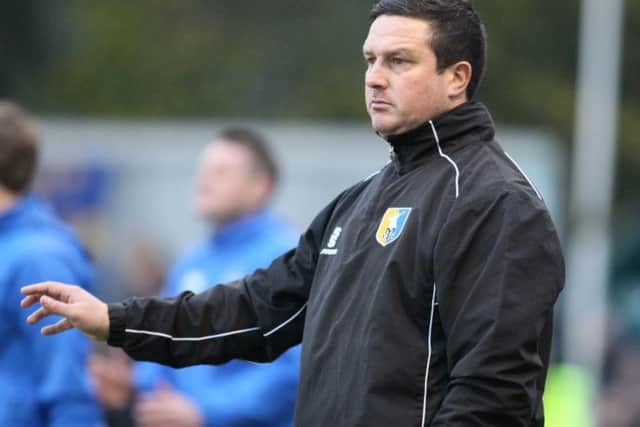 Mansfield Town's manager Paul Cox  -Pic by:Richard Parkes