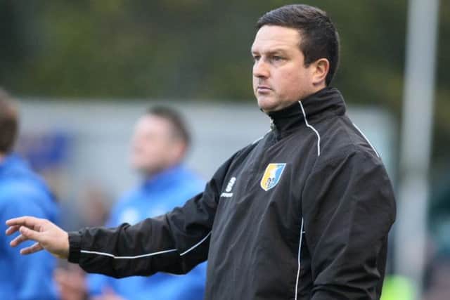 Mansfield Town's manager Paul Cox -Pic by:Richard Parkes