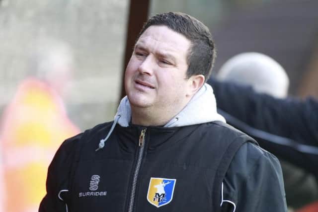 Mansfield manager Paul Cox -Pic by: Richard Parkes