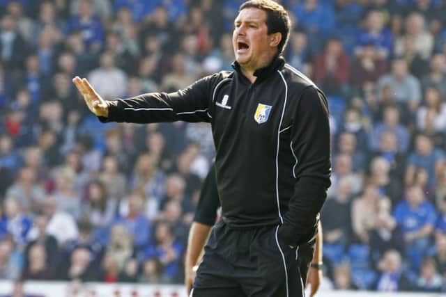 Mansfield Manager Paul Cox by Tina Jenner Chesterfield  v Mansfield Town