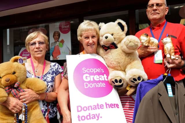 Scope Charity Shop in Bulwell is holding a Great Donate Appeal, aiming to get one million items donated over the course of a month. l-r is Ann Torrington, Jo Watts manager and Derek Bradley.