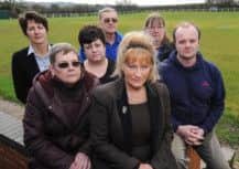 Selston Parish Council against a 100% cut to their budget. Front sat is l-r Cllr Sue Jackson, Cllr Gail Turner, Chair of Council Sam Wilson. Back l-r is Lisa Simpson Parish Facilities Manager, Cllr Sharon Alvey, Philip Selby Caretaker and Cllr Shane Ross.