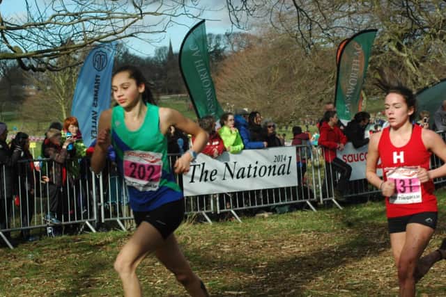 Mansfield's Alice Venkatesan in the U17 girls' race.