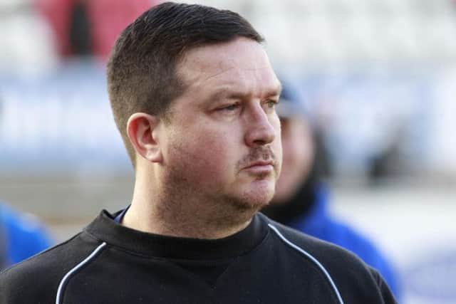 Mansfield Town manager Paul Cox is ready for the survival fight. Pic by Richard Parkes.