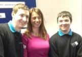 Ashfield MP Gloria De Piero with Stefan Evans and Liam Allatt, who have been helped and taken on by local firm, Linney Group, at the disability employment event in Sutton.