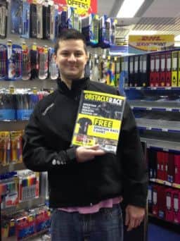 Bolsover journalist Carl Wibberley at the launch of his new magazine Obstacle Race Magazine.