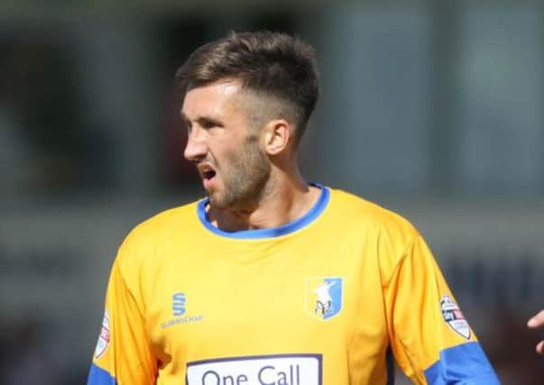 Mansfield Town's new boy Ollie Palmer  -Pic by:Richard Parkes