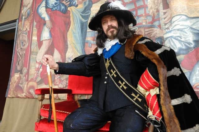 Bolsover Castle has been refurbished and will be open to the public. Pictured is Mark Wallis dressed as William Cavandish.