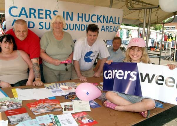 06-1320-1

Carers In Hucknall ran a stall on Hucknall Market on Friday to raise awareness of the group and its work as part of National Carers Week. Pictured L to R members, Lisa and David Brown, Cynthia Shaw, Chairman Jim Radburn, Ray Willmot and Caitlin Brown 6.