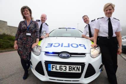 Jo Horsley from Nottingham Health Care NHS Trust, Inspector Andy Clarke, ACC Simon Torr and Chief Inspector Linda McCarthy.