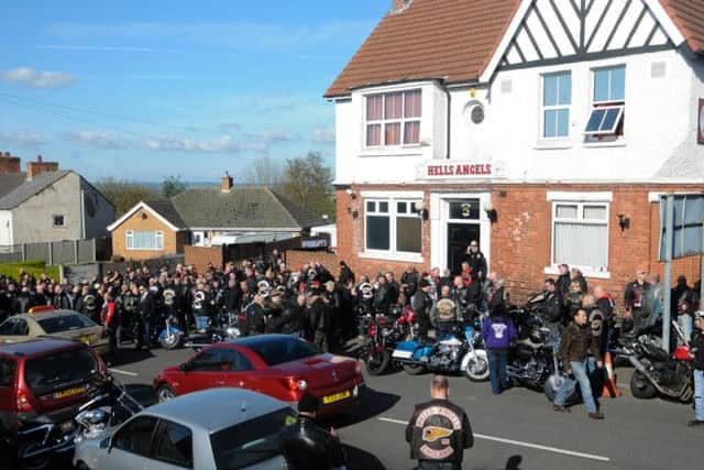 Hells Angels gathered in big numbers to remember Sutton's Neil Mott at his funeral.
