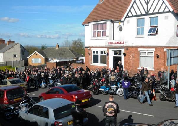 Hells Angels gathered in big numbers to remember Sutton's Neil Mott at his funeral.