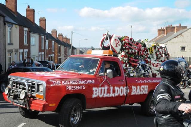 Hells Angels gathered in big numbers to remember Sutton's Neil Mott at his funeral.
