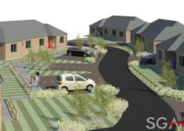 Artist's impression of the part of the new development at Scarborough Road, Bilsthorpe. Image courtesy of SCA Architects
