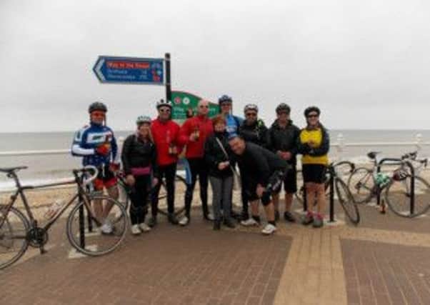 The team of riders who took part in the Hall-Fast Coast to Coast bike ride for Fountaindale School.