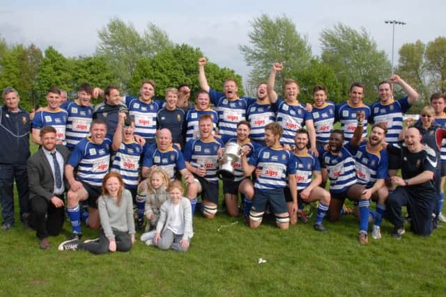 NMAC-Mansfield Rugby v Paviors Mansfield celebrate