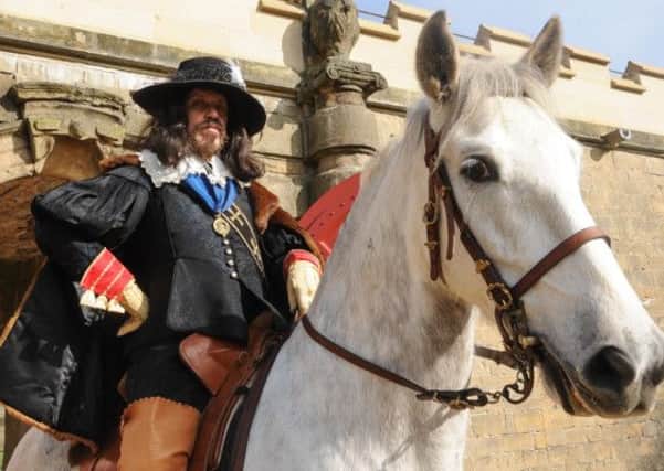Bolsover Castle has been refurbished and will be open to the public. Pictured is Mark Wallis dressed as William Cavandish.