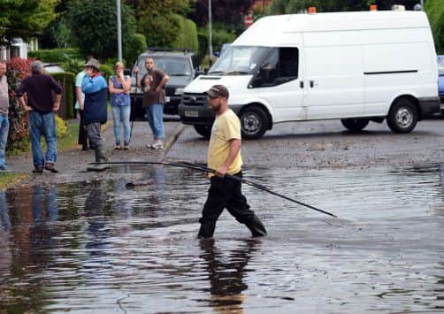 Hucknall flood.Thoresby Dale flood.