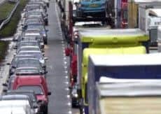 Heavy traffic on the M1