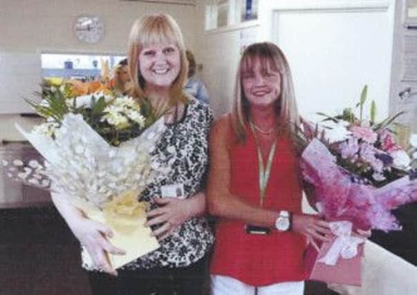 Sioned Dolan and Jessica Knight were presented with bouquets in recognition for all their hard work
