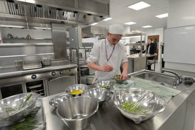 The new West Notts College building officially opens to the public, offering new facilities to the public. Pictured is the Refine restaurant kitchen.