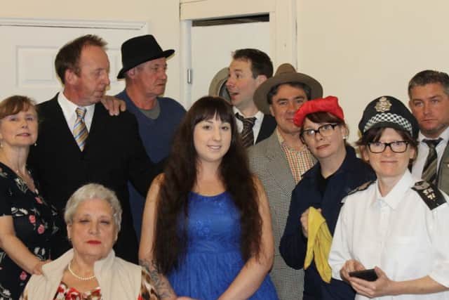 Bolsover Drama Group presents Who Goes Bare. Pictured are:Janet Koszegi, Ian Simpson, Ken Radmore, Chris Peck, Istvan Koszegi, Garry Johnson, Ruth Bonner, Chanel Maxfield, Louise Sutton and Sue Hilton.