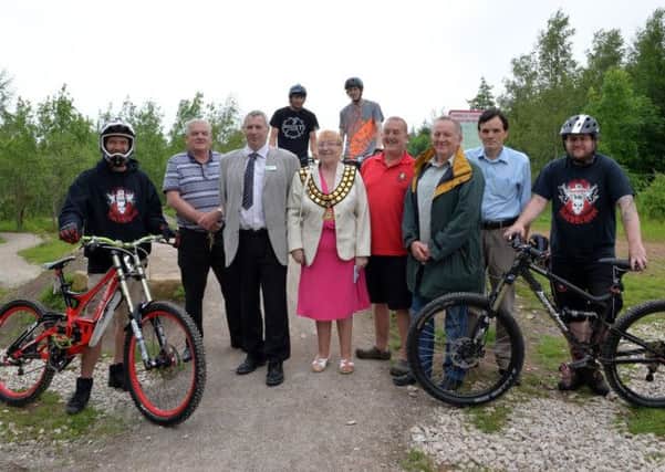Official Opening of the Brierley Forest Park mountain bike track, opened by Ashfield Council Chairman Coun Elizabeth Mays and Coun Jim Creamer