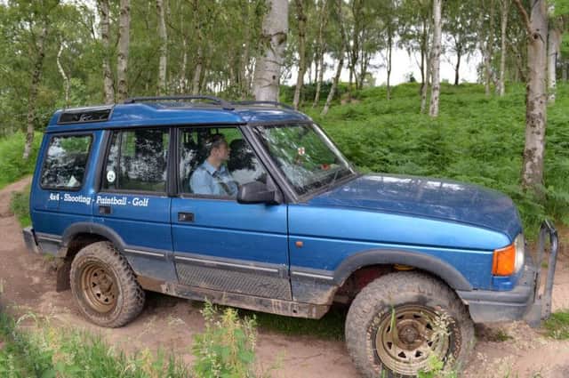 Chad reporter Ben McVay has  a go at 4x4 driving at Lockwell Hill Activity Centre