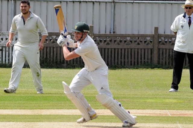 Danny Bircumshaw in batting action for Glapwell.