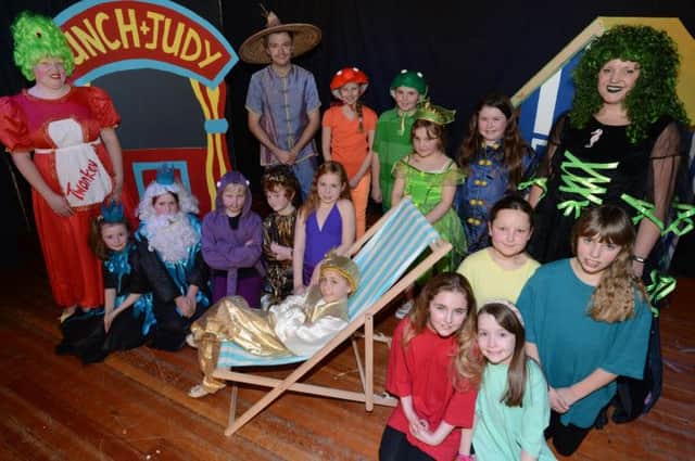 The Huthwaite pantomime which takes place at John Davies Primary School is at risk because the proposed new build  school hall is not big enough to hold such events. Pictured is the 2013 panto cast.