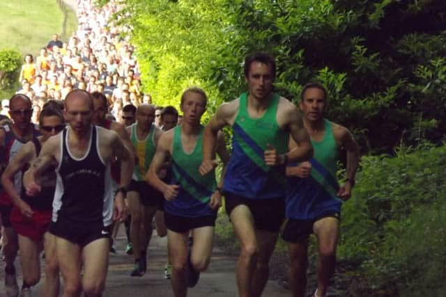 A Mansfield Harriers trio lead the way at Newstead Abbey.