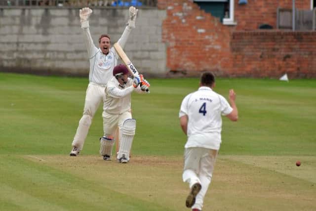Kimberley v Mansfield Hosiery Mills, pictured is Mansfield batsman Mark Smallwood