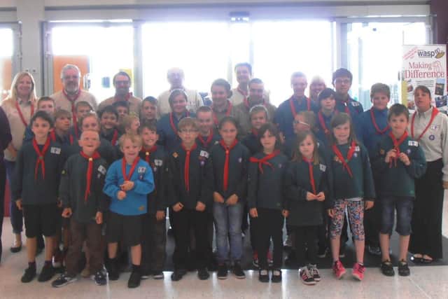 East Kirkby Scouts raised more than a £1,000 from their bag pack at Sainsbury's, Mansfield.