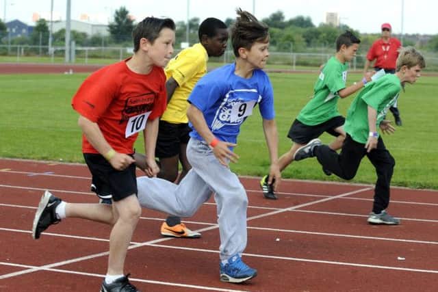 Past action from the Sainsbury's School Games.