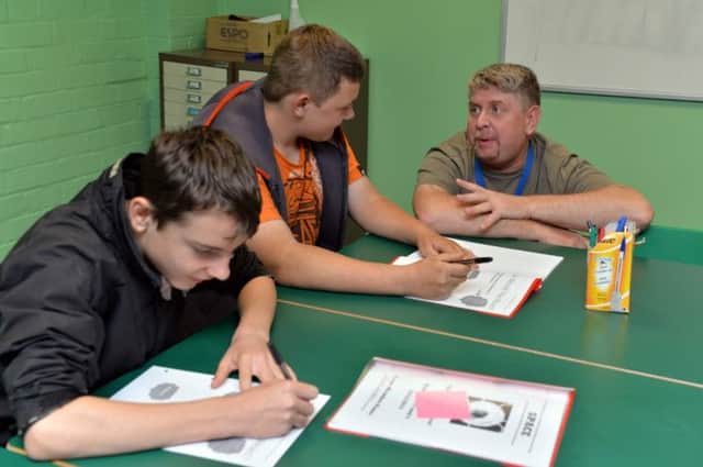 Feature on Space, a scheme based in Kirkby to prevent permanent exclusions across north Ashfield. Pictured are Nathaniel Bernington and David Howe with tutor Matt Seers