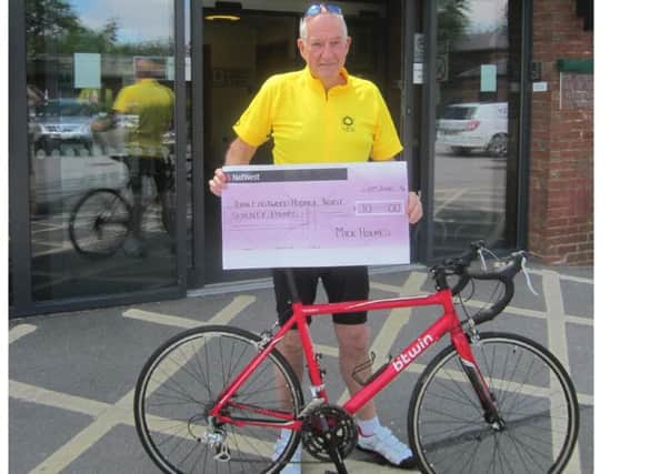 Sutton's Mick Holmes rose to his cycling challenge.