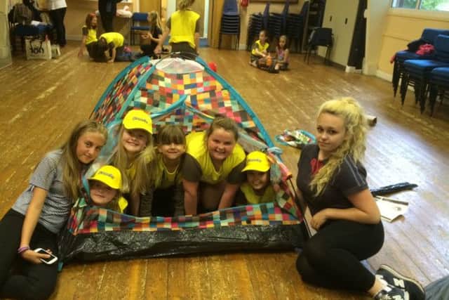 Brwonies at a taster session with Skegby Girl Guides