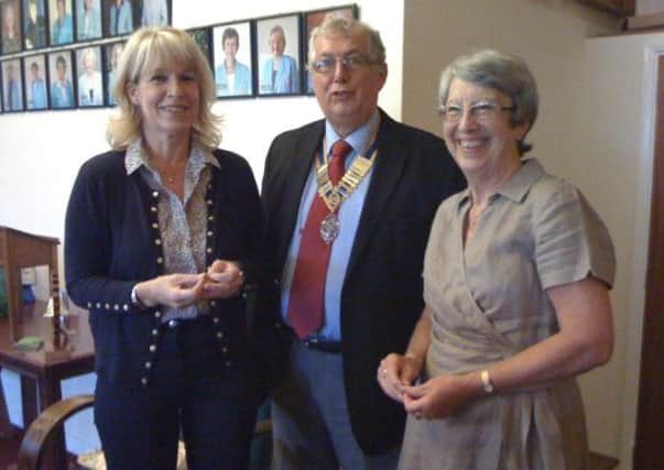 Two new Associate Members of Kirkby Rotary Club were enrolled this week, bringing the number of recent recruits to ten.   In the photo with President Roger Pursey are Jackie Hopgood (left) and Margaret Minto-Smith.  The club is still seeking new members to help with its projects that support the local community.