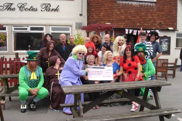 Sterling effort: Fundraisers outside The Cotes Park.