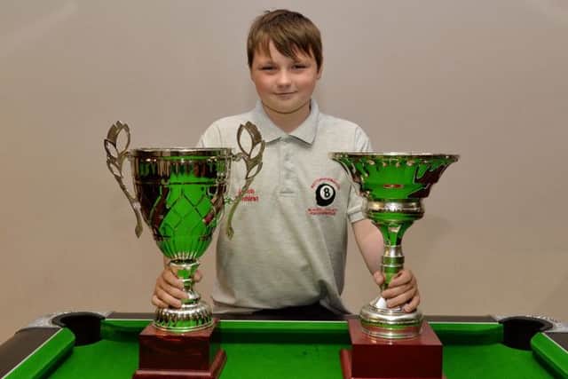 Under 23 Pool champion Jacob Elmhirst at The Towers Club, Mansfield